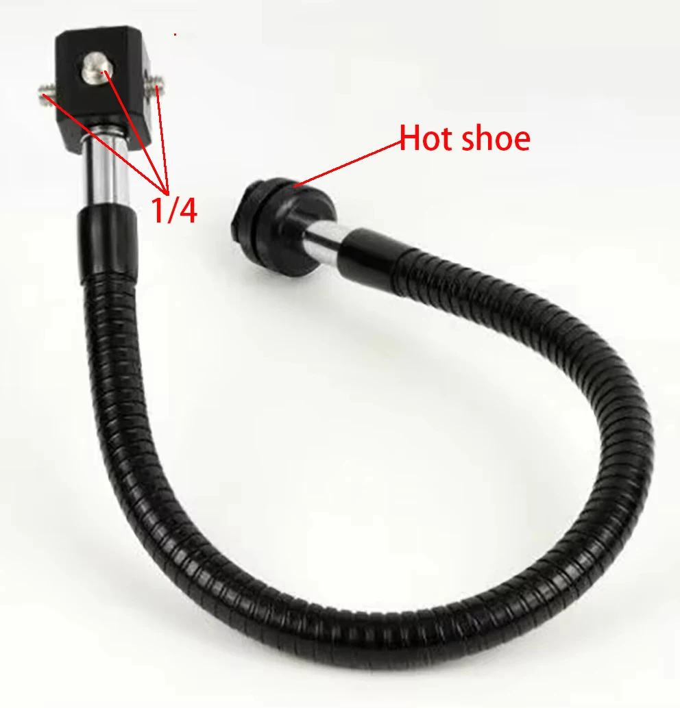 

Новый гибкий кронштейн Magic Arm Goose Neck 1/4 дюйма с кубическим креплением, кронштейн для холодного башмака, змея, переходник 1/4-20 с кубиком на горячий башмак