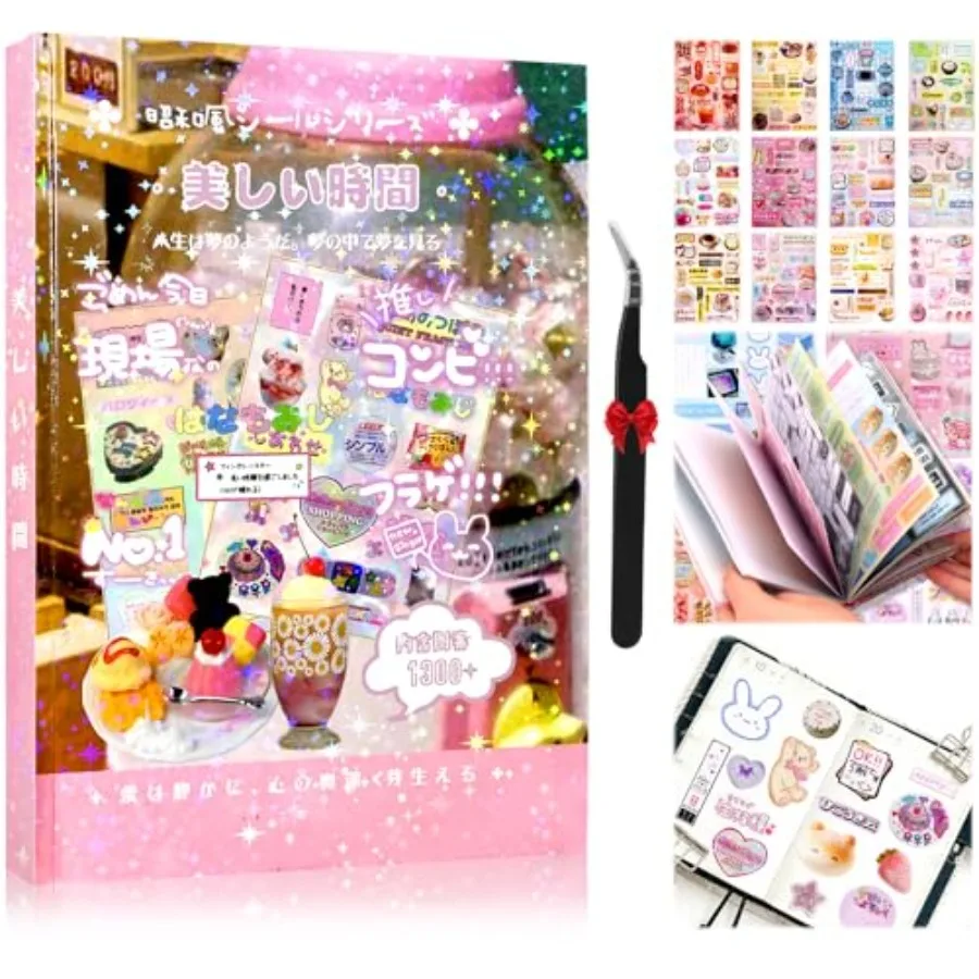 10Pcs Japanese Sticker Book Kawaii Heisei Retro Stickers for Journaling ults Y2k Cute Scrapbook Stickers Travel Bulk sthetic Ko