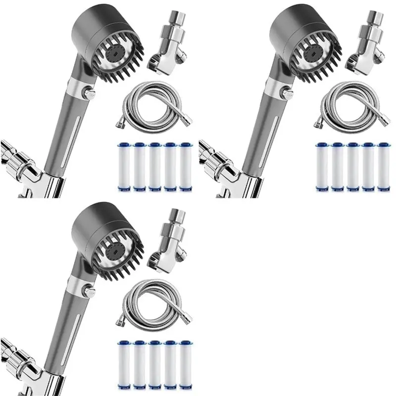 

Душевая насадка с фильтром A84E-3X, насадка для душа с фильтром, ручной душ с 3 режимами, регулируемая насадка для душа