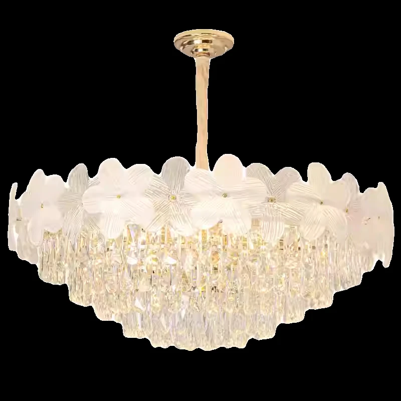 Small Flower Crystal Chandelier Ceiling Ceiling Home Modernlight Fixture Suspension Bedroom