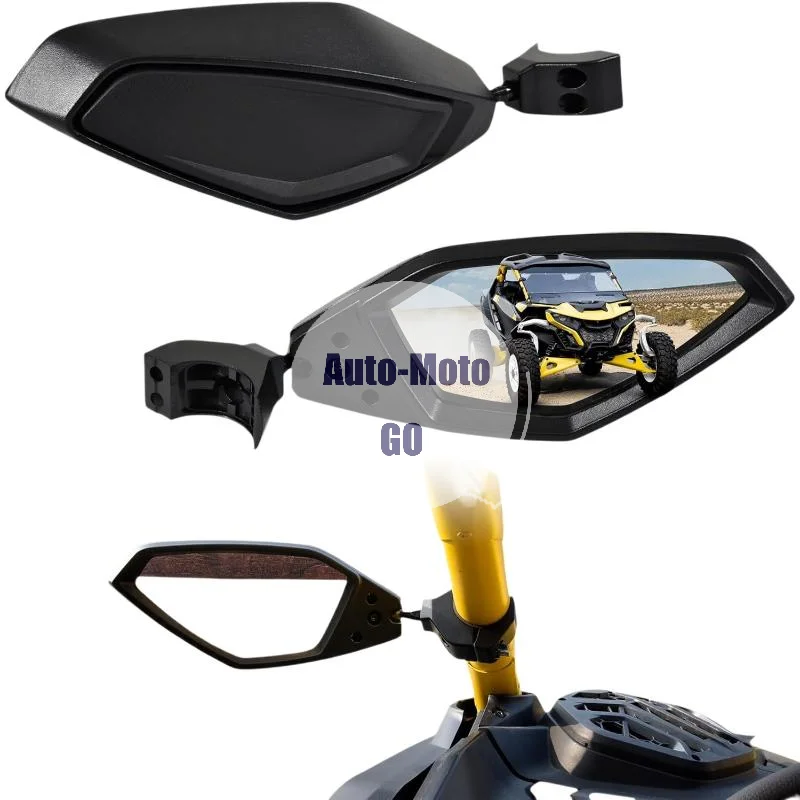 Rear View Side Mirrors 360° Rotatable Durable ABS For Can-Am X3 XRS MAX UTV Outdoor Off-roading Riding Use