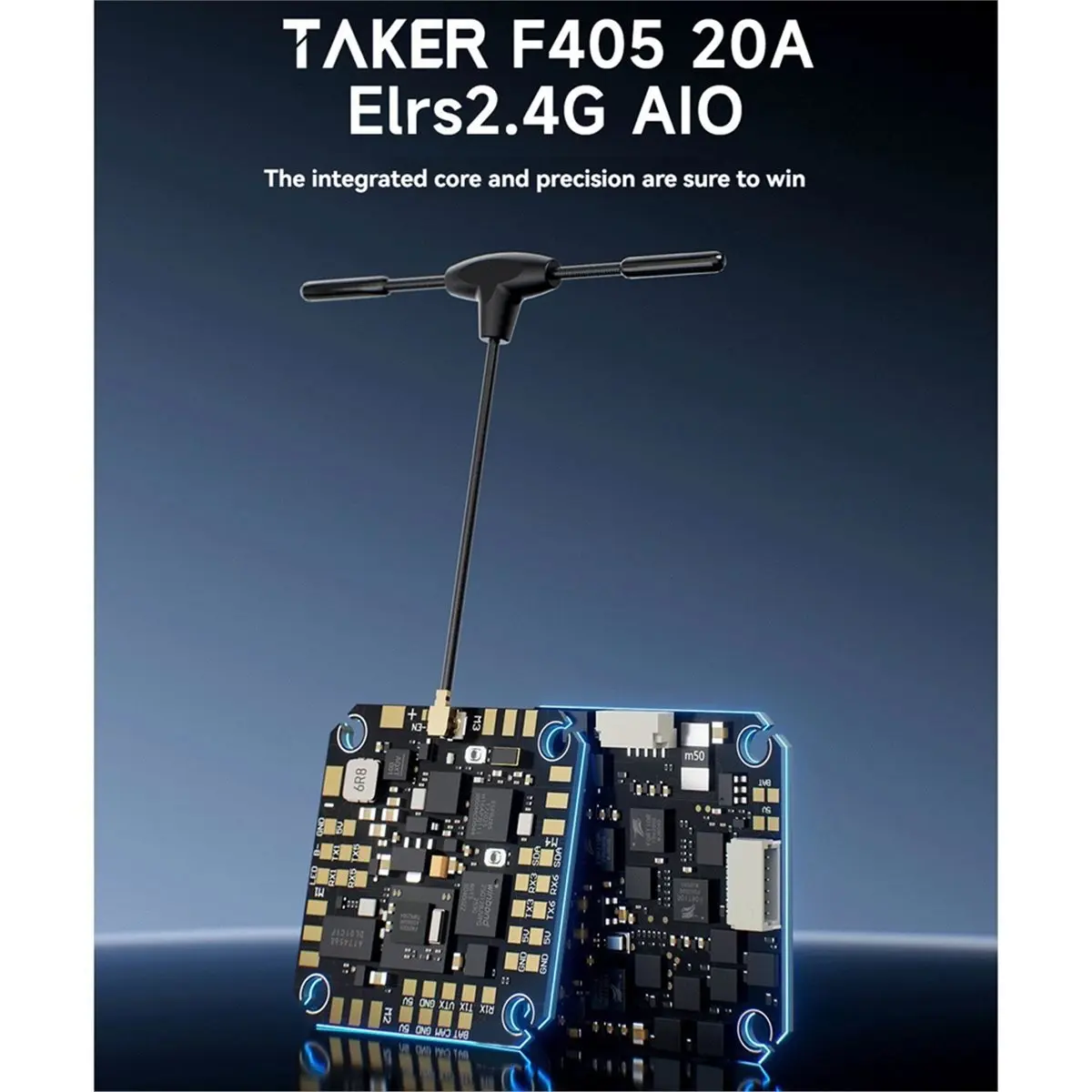 A64I TAKER F405 AIO Flight Controller Bluejay 20A 2-4S ESC Integrated Elrs 2.4G Receiver DIY RC FPV Quadcopter Drone Parts