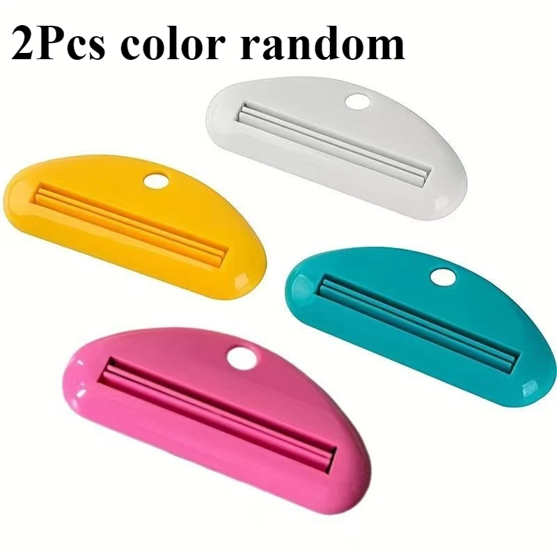 2pcs Random Color Multifunctional Toothpaste Dispenser, Anti-waste, Compact and Convenient, Toothpaste Dispenser, Ornaments, Can