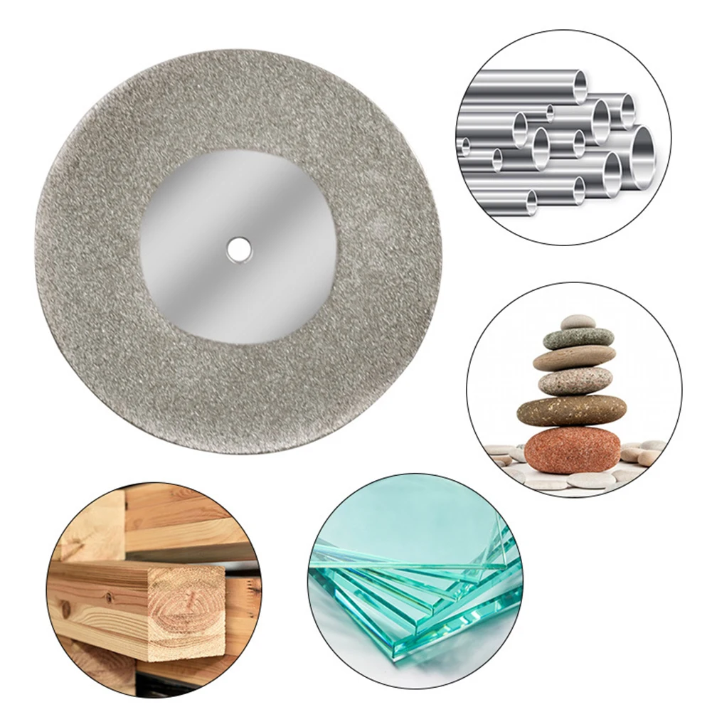 40/50/60mm Grinding Cutting Disc For Rotary Tool Metal Alloy Wheel With 3mm Shank For Wood Metal Jade Cutting 20000 RPM