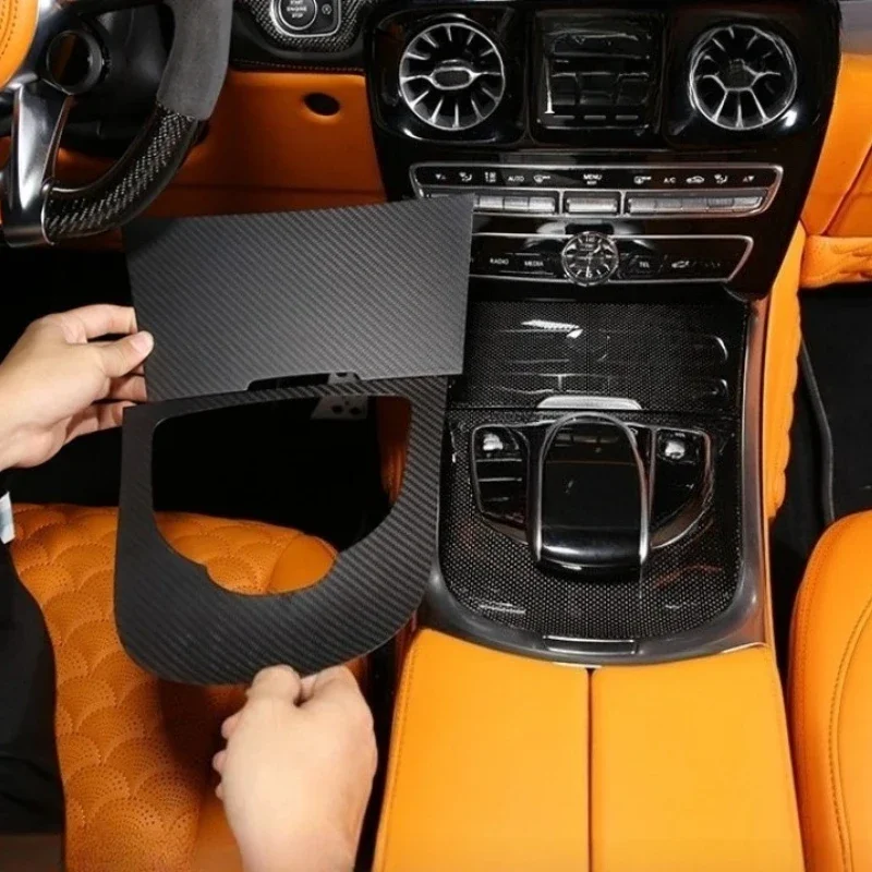 

For Mercedes Benz G Class W464 G63 Dry Carbon Fiber Interior Central Control Panel Frame Decorative Modification Accessories