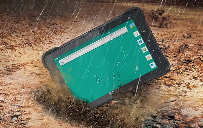New 7 Inch IP67 Android 12 Qualcomm Quad Core 2.0GHz 32GB Front Capacitive Screen Rugged Industrial Tablet 4G BT GPS Forklift
