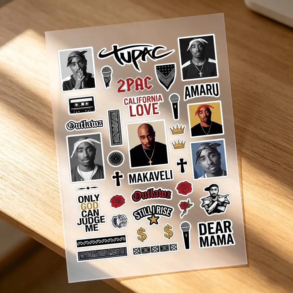 Rapper 2Pac T-Tupac Shaku Motorrad-Aufkleber Auto-Karosserie Vinyl-Sticker Laptop Wandtattoos Auto-Tuning Zubehör