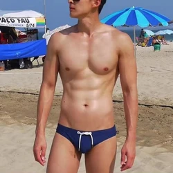 Brand new 2018  BOYTHOR Private customized Men's Men's suit swimming trunks Sexy red low-waist swimsuit  Young middle-aged