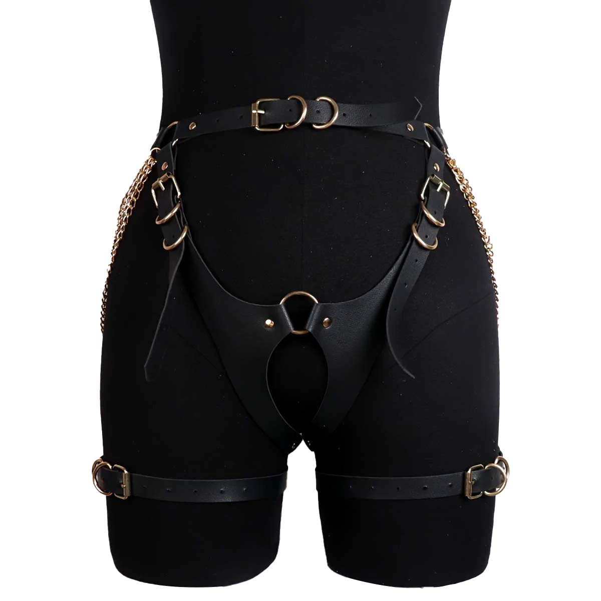 Women Sexy Belly Belt Chain Leg Harness Belt Bdsm Bondage Lingerie Thigh garter Belt Gothic Fetish Clothing Exotic Accessories