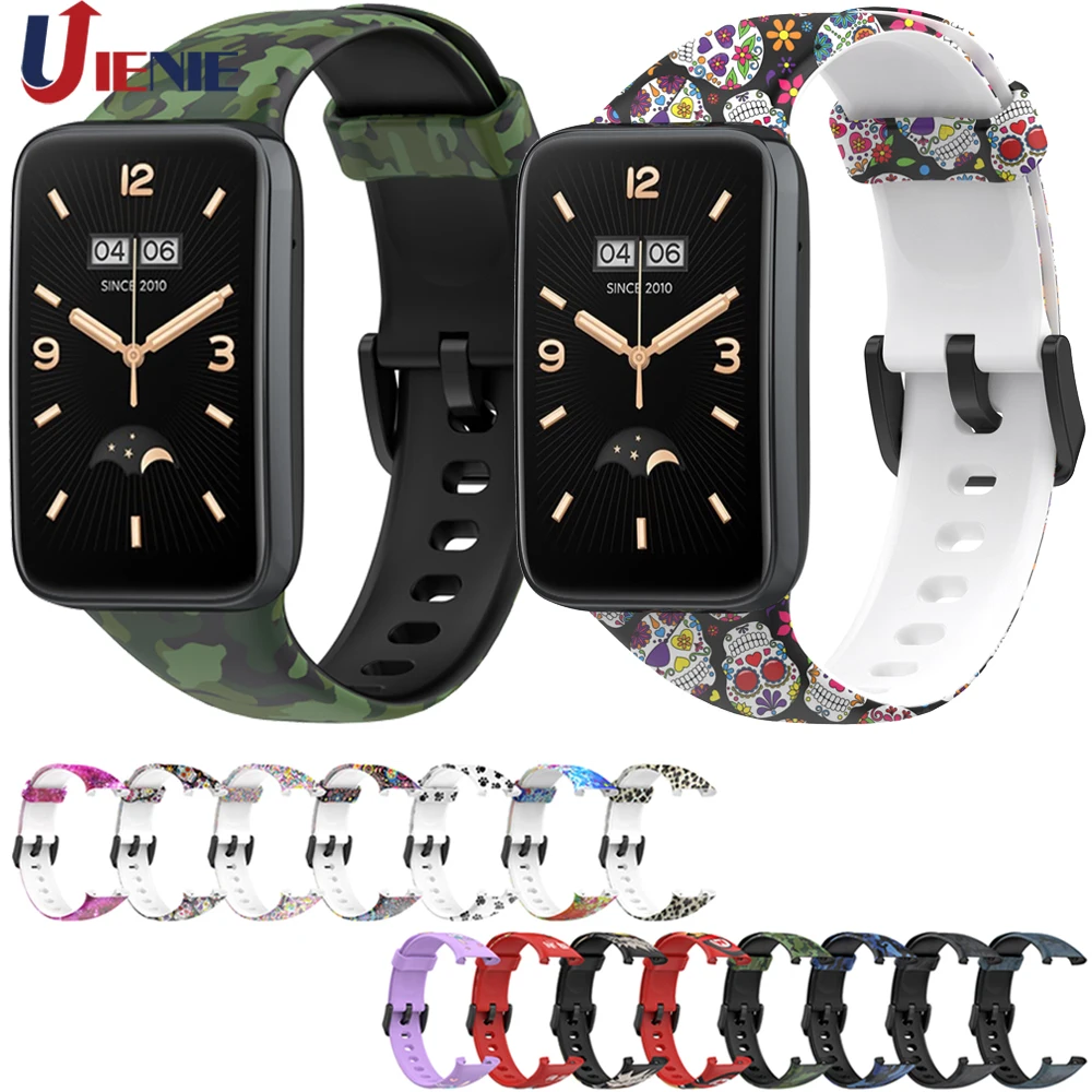 

Silicone Watch Band for Original Xiaomi Mi Band 7 Pro Strap Miband 7 Pro Watchband Printing Bracelet Smartwatch Sport Wristband