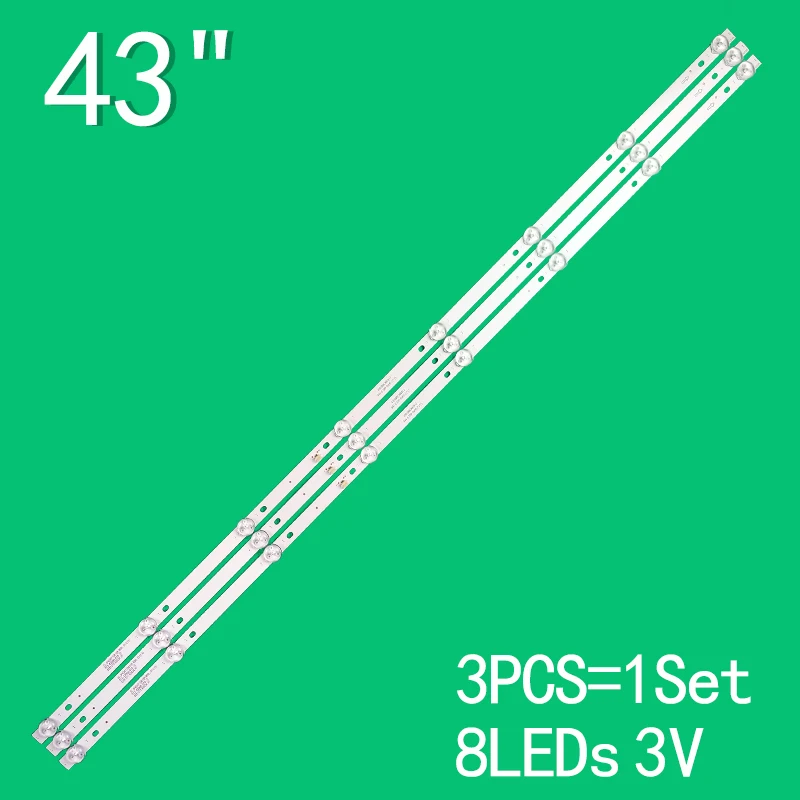 Tira de luces LED de retroiluminación, accesorio para K43DLJ12US K43DLJ10US JS-JP43A71081ER.909L R72-43D04-018-10 VHIX-43U169MSY