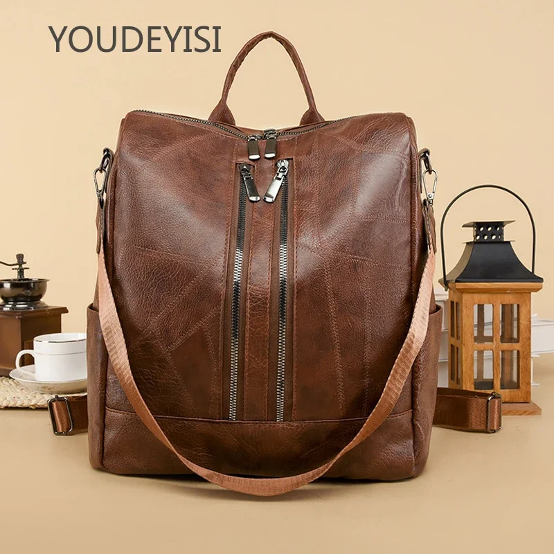 حقائب ظهر من الجلد الصناعي للنساء من YOUDEYISI-Retro ، حقائب ظهر ذات سعة كبيرة ، محافظ مصممة للنساء ، حقائب كتب للسيدات