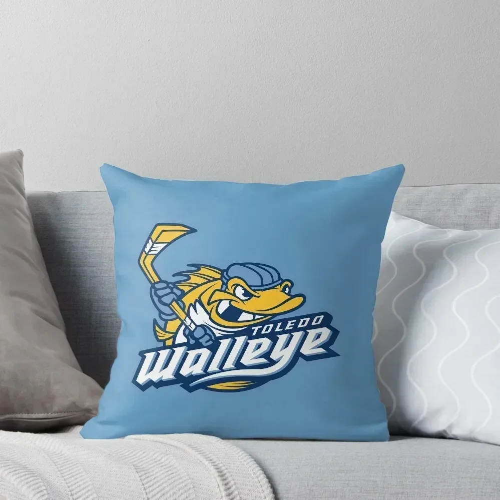 Toledo Walleye, Merch Throw Pillow Room decorating items Decorative Sofa Cushion pillow