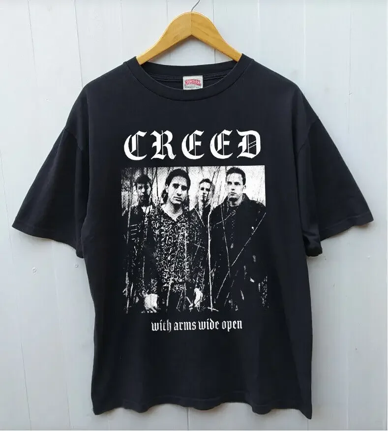 Vintage Creed Band Metal T-Shirt, Black Cotton Shirt For Unisex Lb3483