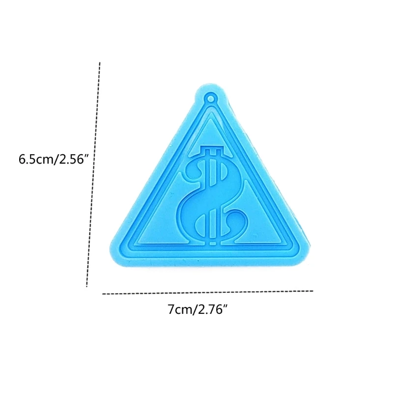 Nonstick 3D Dollar Sign Mold Earrings Pendant Silicone Mold DIY Resin Casting Mold for DIY Keychain Jewelry