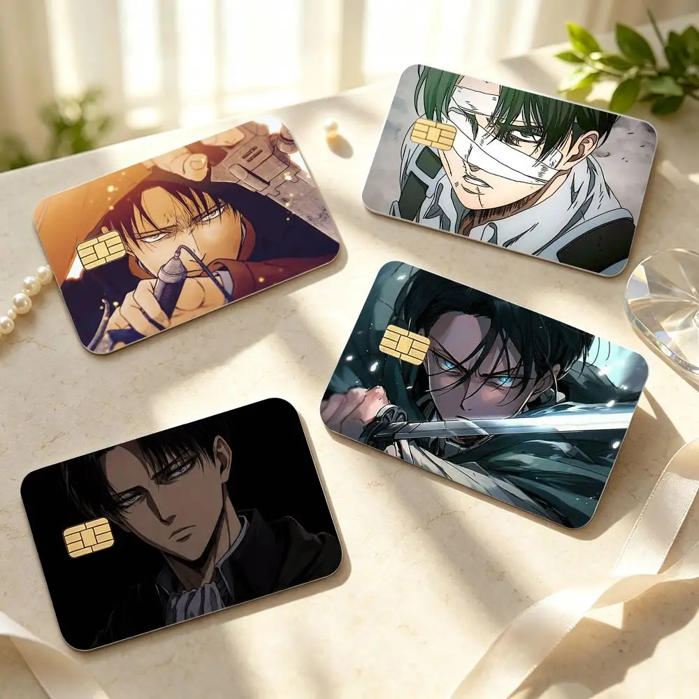 Levi Ackerman Attack on Titan  HD Waterproof Credit Card Stickers Silicone Decals For Chip Game Cards Gift