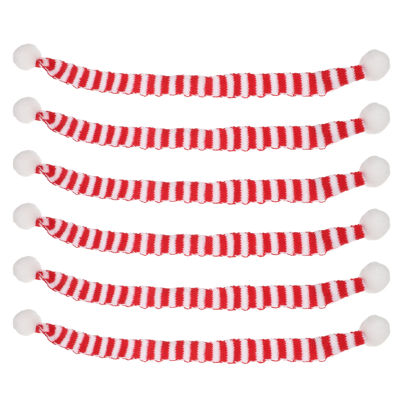 

6 Pcs Mini Christmas Scarf Red Bottle Cover Xmas Party nament Holiday Gift Banquet Decor Kitchen Bar Accessories