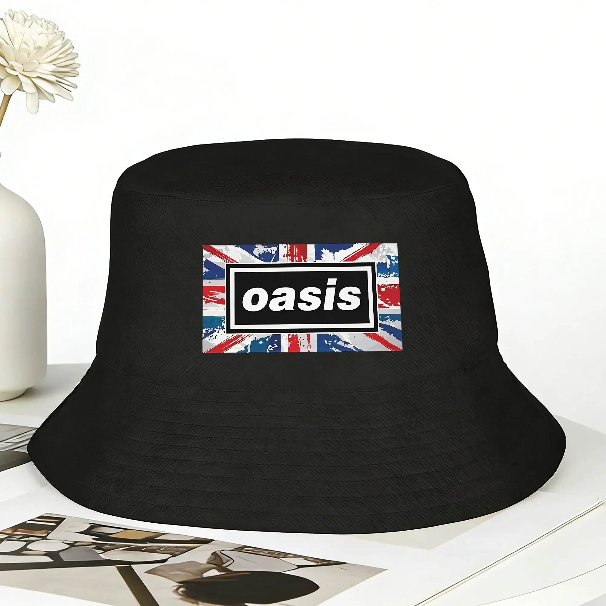 Oasi Band Bucket Hat  Hawaii Fisherman Caps Portable Fishing Sun Hats For Unisex Trendy Custom DIY Cap