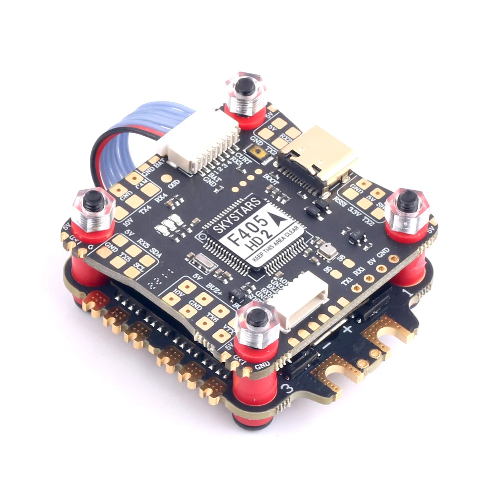 Skystars F4 F405HD4 controlador de vuelo OSD 50A Blheli_S 3-6S 4 en 1 sin escobillas ESC Stack 30,5x30,5mm FPV Racing Drone Quadcopter