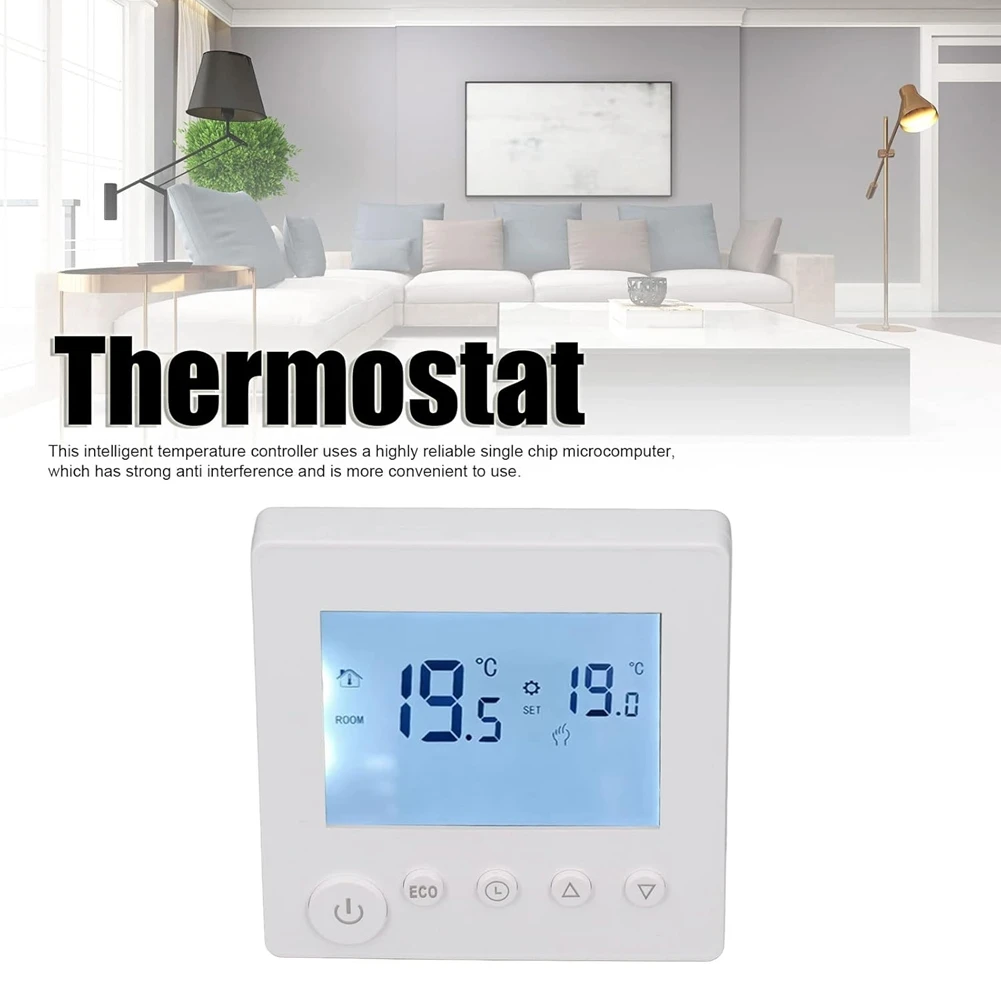 Termostato programável de aquecimento elétrico - Controle inteligente com display LCD para AC 95-240V, 25A-Y47A