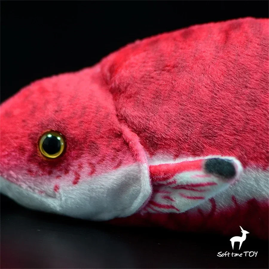 Cuban Arowana Plushie Realistic Dragon Fish Plush Toy Lifelike Arowana Stuffed Animal Simulation Doll Kawaii Toy Gifts