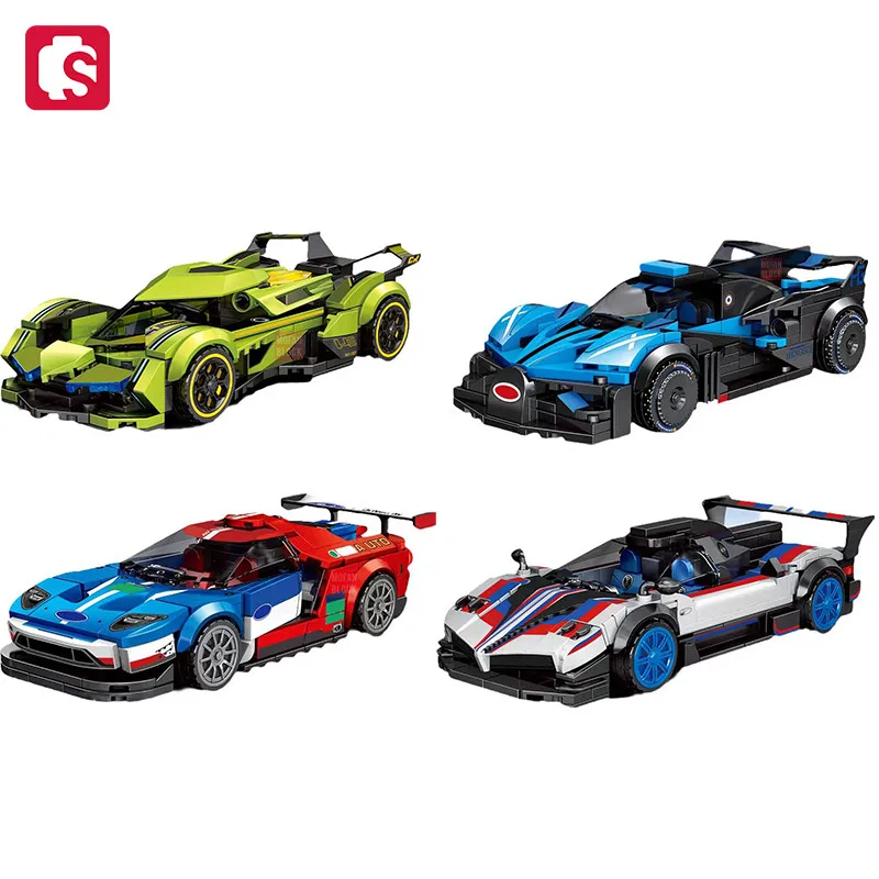 SEMBO Famous Car Series Sports Car Assemblage Building Blocks Kits Racing Vehicle Model Bricks Kids Toys for Boys Christmas Gift