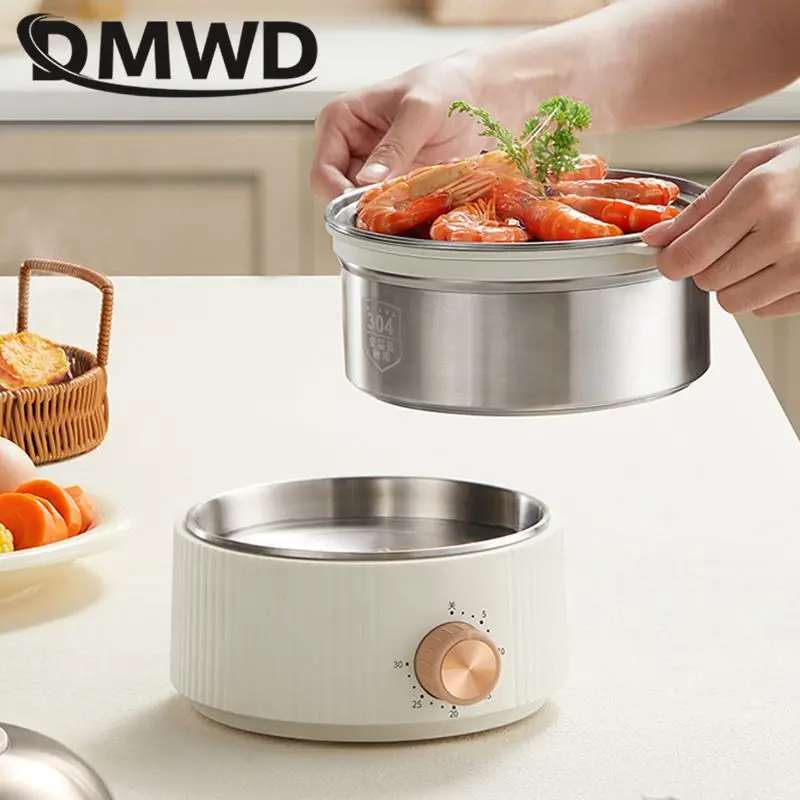 Dmwd 2 Layer Multifunctionele Eierkoker Ei Vla Stoomboot 304 Roestvrijstalen Omeletten Machine Voedsel Heater Crêpe Maker 220V