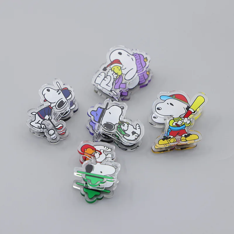 5/10PCS Kawaii Snoopy PP Clips Anime Leuke Bindmiddel Clip Planner Clips Papierklem Kantoor Decoratieve Benodigdheden school Briefpapier