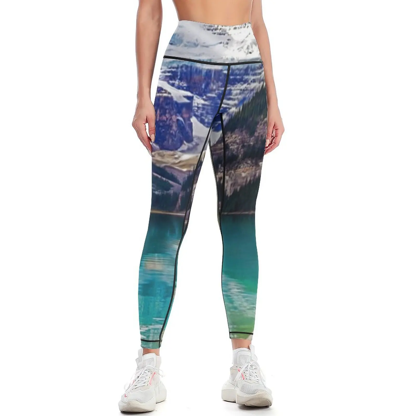 Mountain Goat,lake Louise Leggings for physical Pants sport Womens Leggings