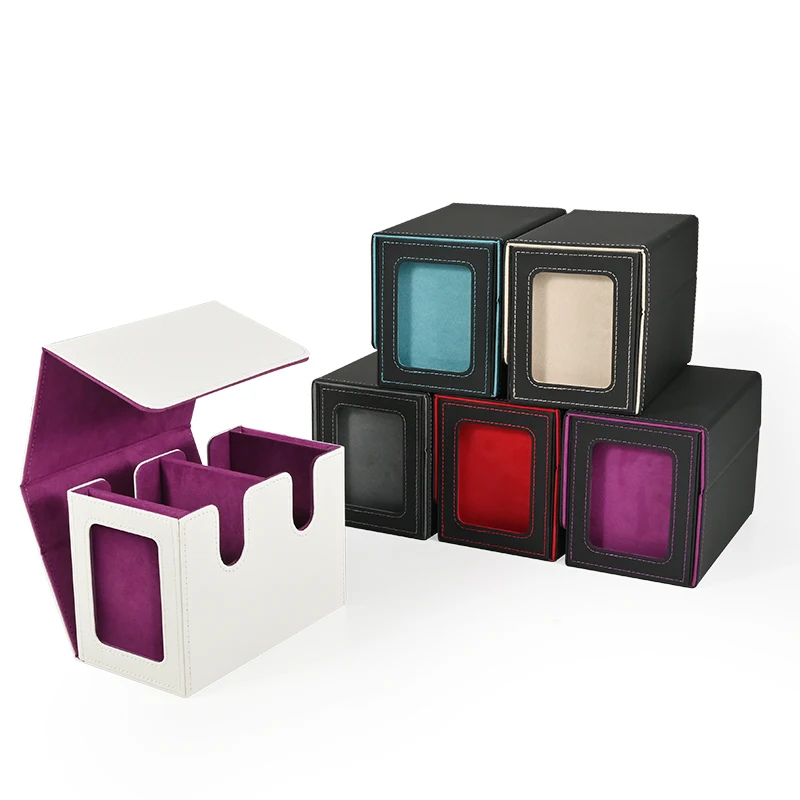 Kartendeckbox mit 2 Commander-Displays, Doppeldeckbox für mehr als 140 Karten mit einem Ärmeln, passend für TCG CCG Magic Cards – Detail 6