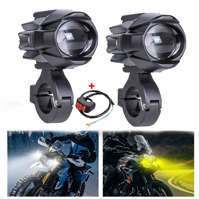 

2Pcs New Motorcycle Fog Light Auxiliary Lamp 6000K Super Bright Fog Driving Light DRL Kits Led Lighting Bulbs For Motorcycle BMW