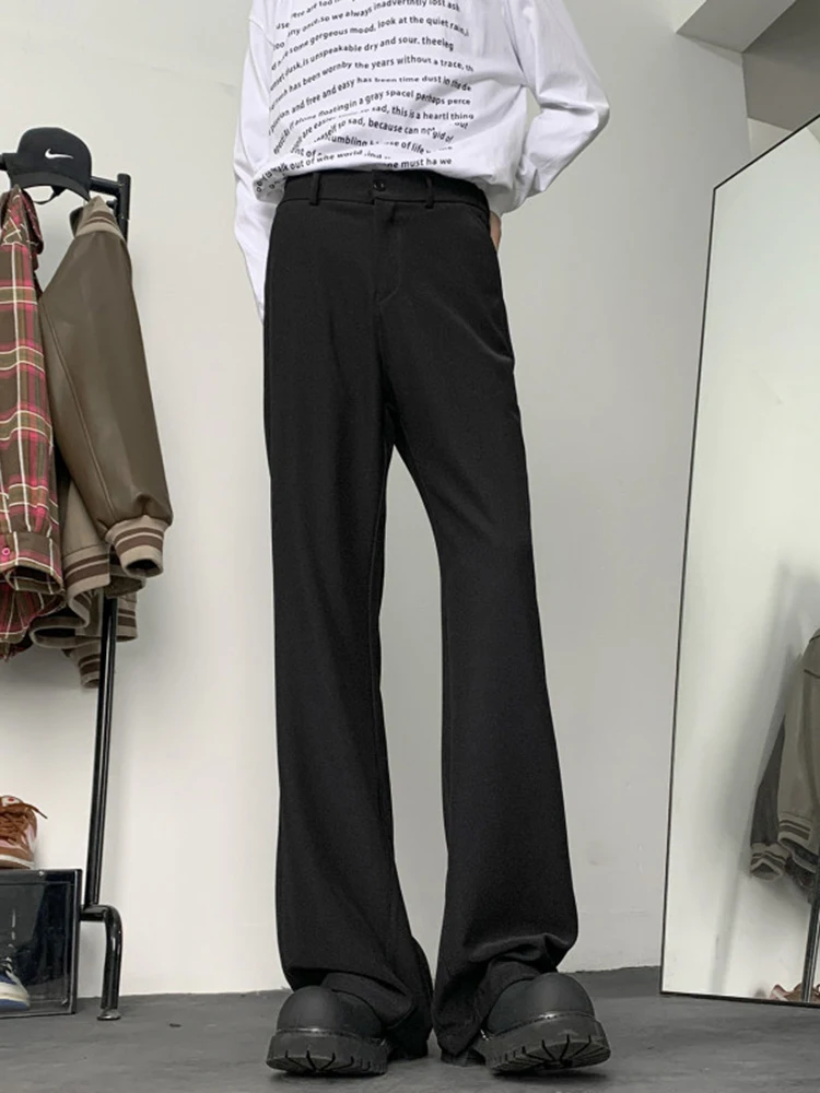 

Мужские повседневные брюки удлиненной длины с высокой талией, прямого кроя, не мнущиеся, для делового стиля, весна-лето