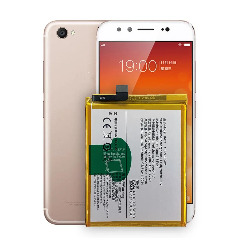 بطارية جديدة للهاتف المحمول VIVO X9 X9L B-B3 بديلة عالية الجودة بقدرة 3055 مللي أمبير في الساعة