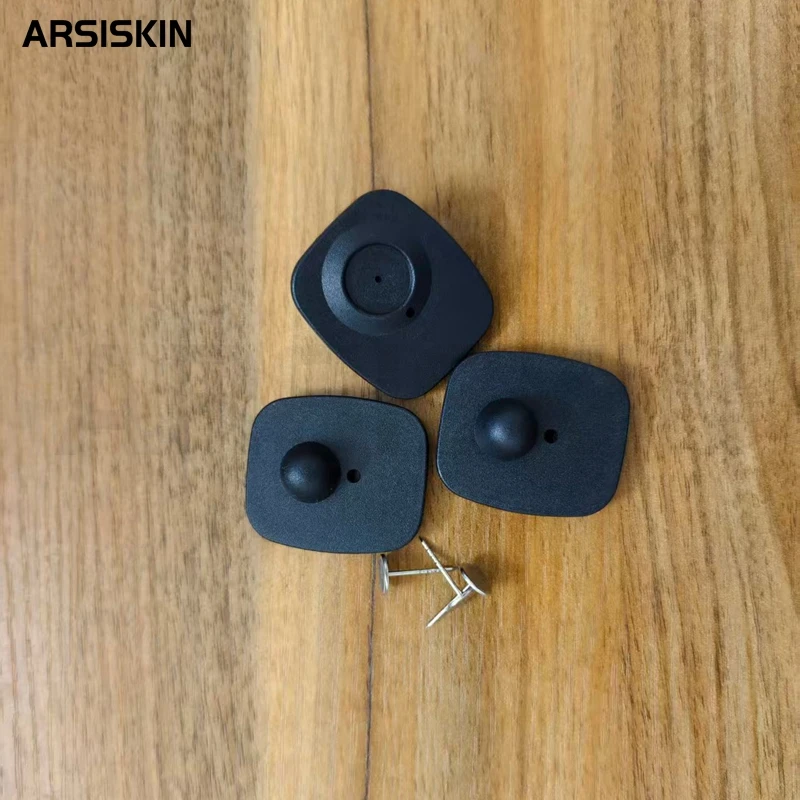 

50pcs Anti-Theft Retail EAS 8.2MHz Security Hard Tag RF Square Retail Security Tags for Garment Supermarket with 19MM Pins