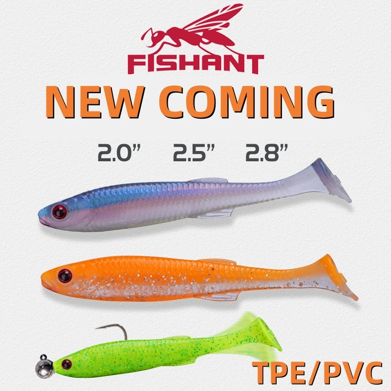 Fishant Flying Ant [Submerged Small Real Fish/Floating Fat Real Fish] 2-2.5 - 2.8-3 inch Lure T-tail