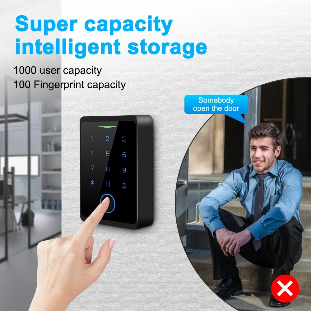 Elecpow Tuya Access Control System Kits 2.4G Wifi  Waterproof RFID Fingerprint Keypad Electric Door Magnetic Lock Strike Lock