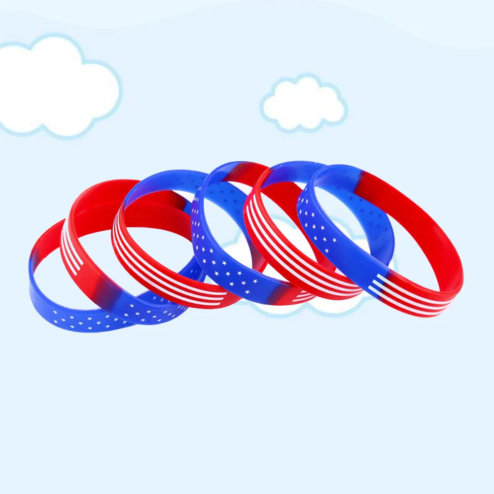 

20pcs Star Bracelet Silicone Wristbands Eco Friendly Stretch Waterproof for Women Girls Kids Gifts Party Favors Multiple