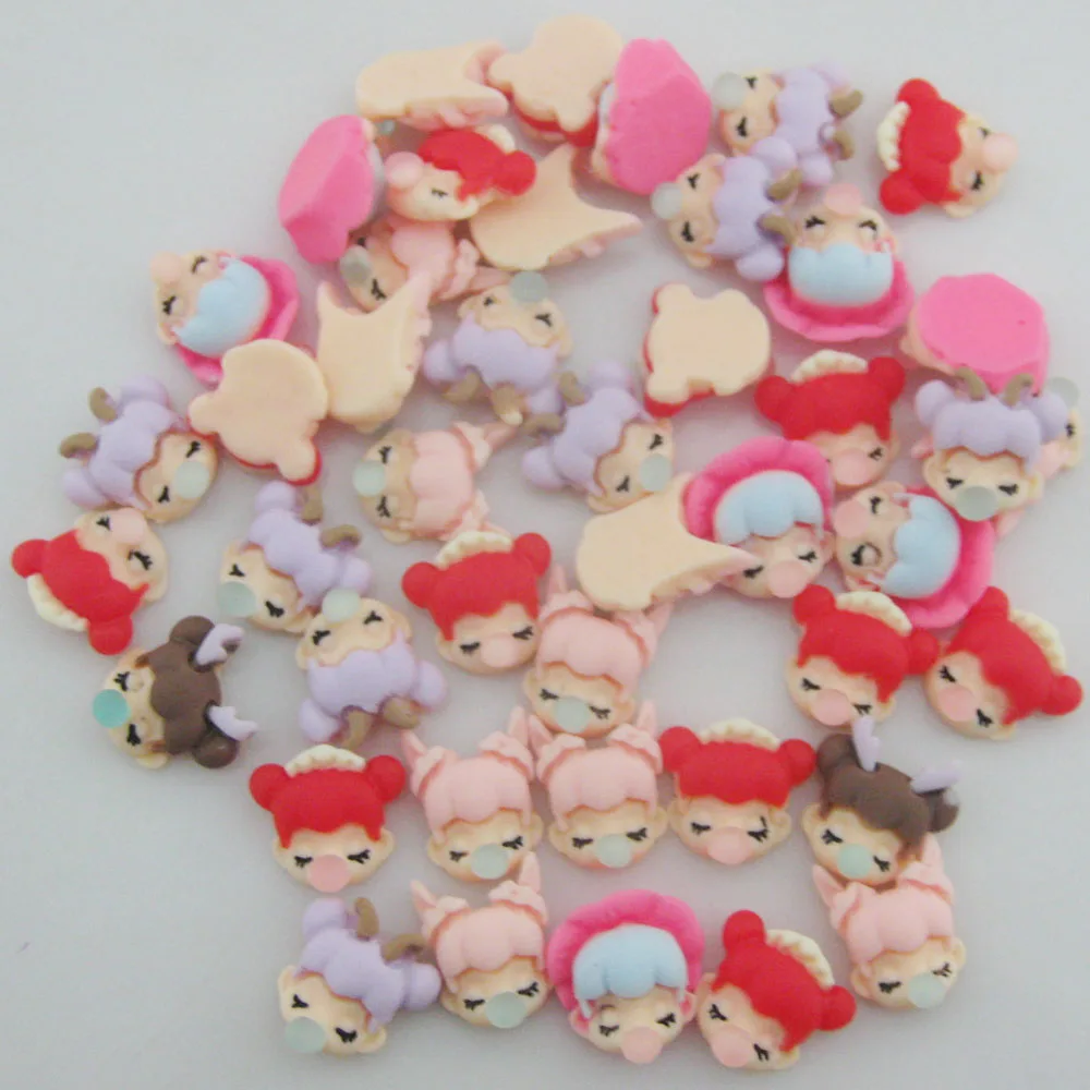 NBNLNG 150Pcs Small Stuff Mix Lovely Flatback Buttons Princess Scrapbooking DIY Hairclip Craft Ornament