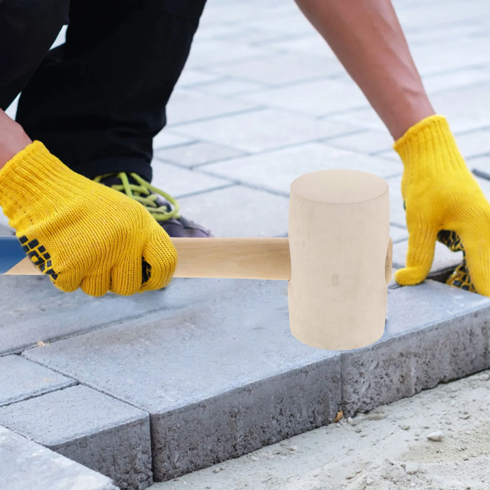 

Rubber Hammer The Tile Tool Ceramic Fiber Ball Wooden Installation Handle Toddler