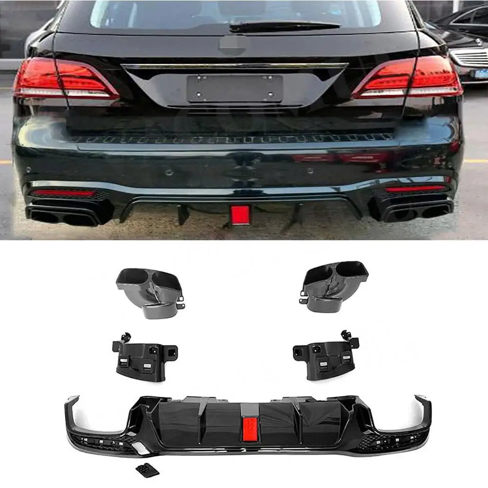 VACOMUL Rear Bumper Lip Diffuser for Benz GLE GLS Class W166 X166 GLE 450 GLE63 AMG Sport SUV 2015 2016 2017 2018 Car Accessorie