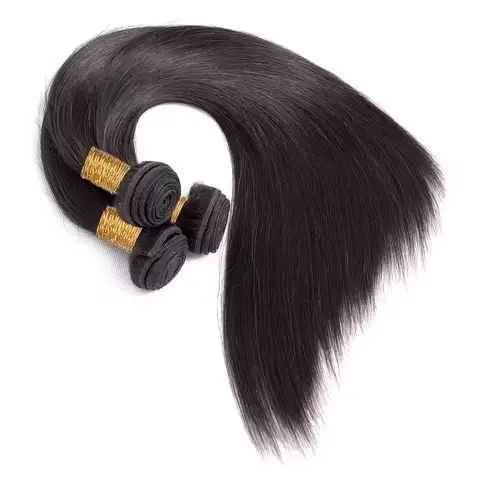 1/3/4 Bundles Brazilian Straight Human Hair Weave Natural Black 100% Unprocessed Virgin Hair 14-30 Inch Human Hair Extensions