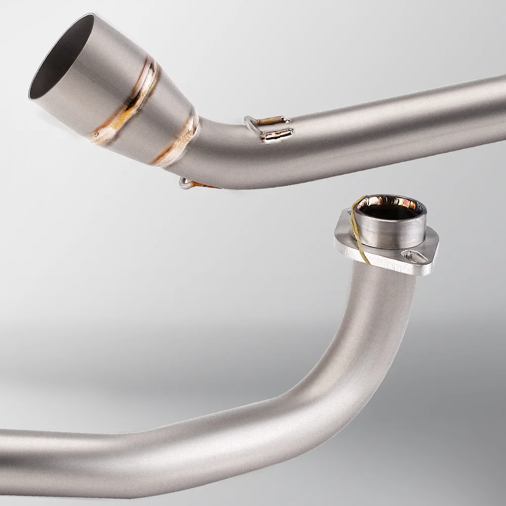 Motorcycle carbon fiber rear end muffler, semi-blue titanium connecting pipes, HUSKY ADV 150 exhaust pipes