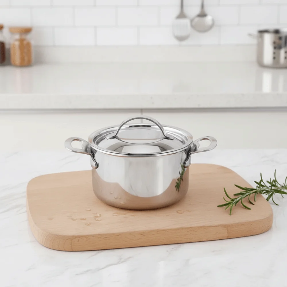 304 Stainless Steel Mini Milk Pot 10CM Double Handle Baby Food Pot Thickened Bottom Rust-resistant Oil Heating Pot Stove view 4
