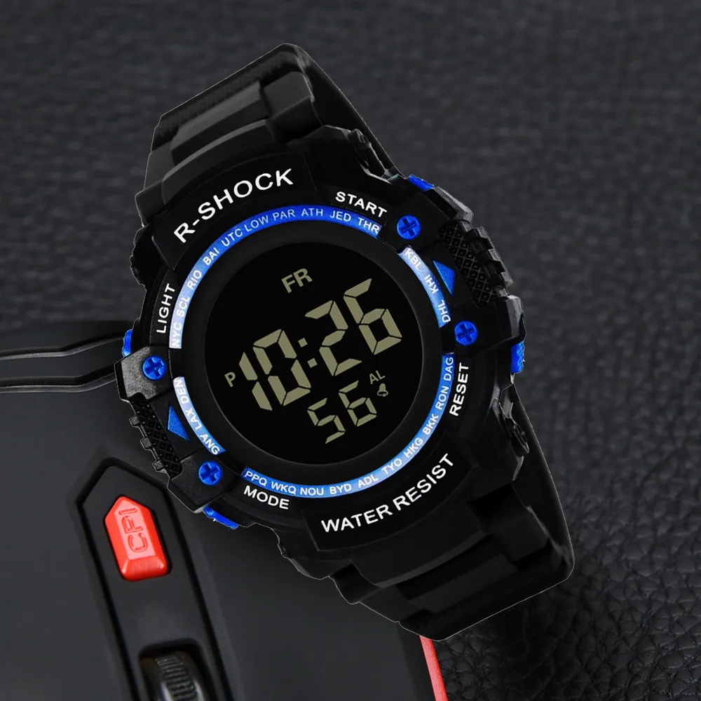 Luxury Men Analog Digital Military Sport LED Waterproof Wrist Watch