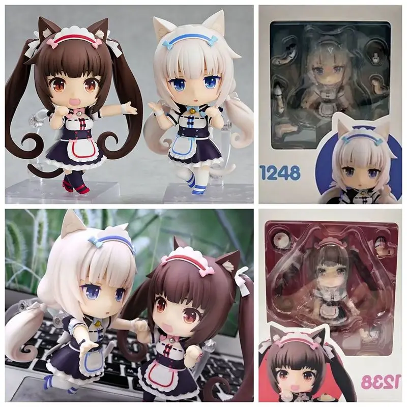 

10-сантиметровые фигурки Nekopara Nendoroid: Шоколад и Ваниль, милые артикулируемые коллекционные куклы, модные игрушки, подарок