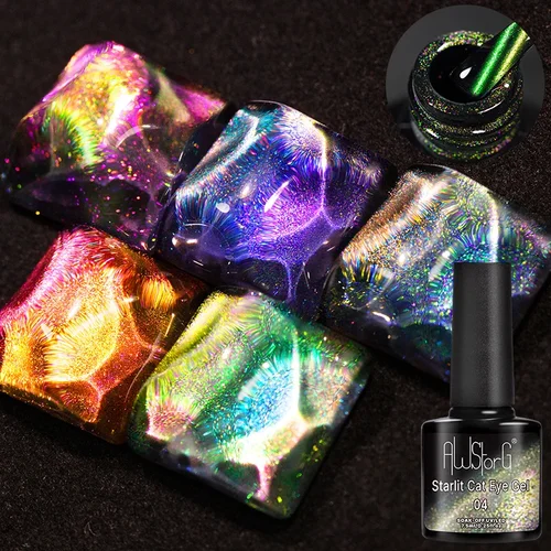 Imagen 2 del producto AWStorG 7,5 ml Starlit camaleón gato esmalte de uñas de Gel magnético colores dobles barniz de Gel UV semipermanente necesita Base negra