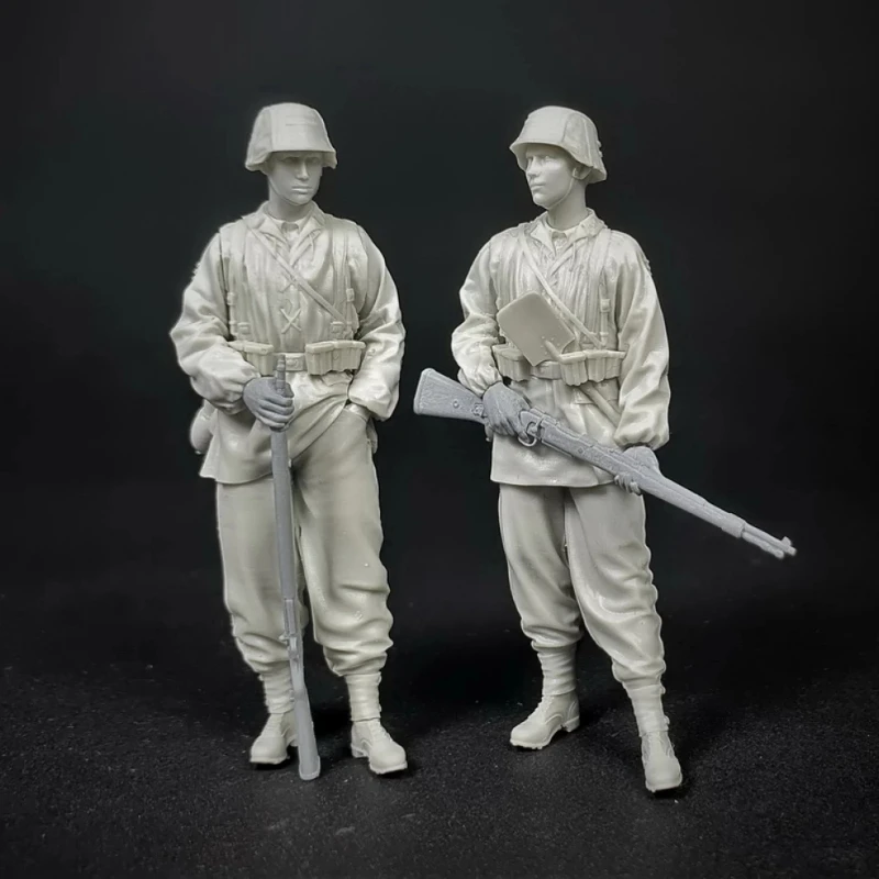 1/35 Schaal Hars Soldaat Figuur Modelbouwpakket Katapult 2 Mensen Normandiek Zelfassemblage Ongeverfd Beeldje Gk Speelgoed