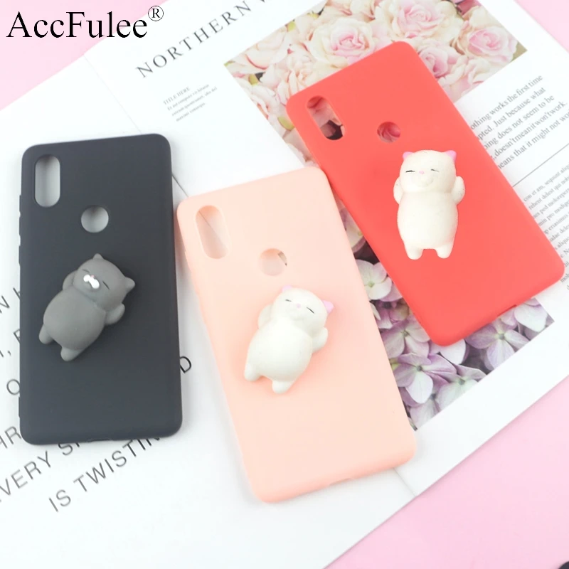 3D Squishy Toys Lucky Cute Cat Case For Xiaomi Redmi Note 5 6 Pro 7S 8T 10S 10T 9S 9T 9 Pro Max Funny Foot Soft Cover