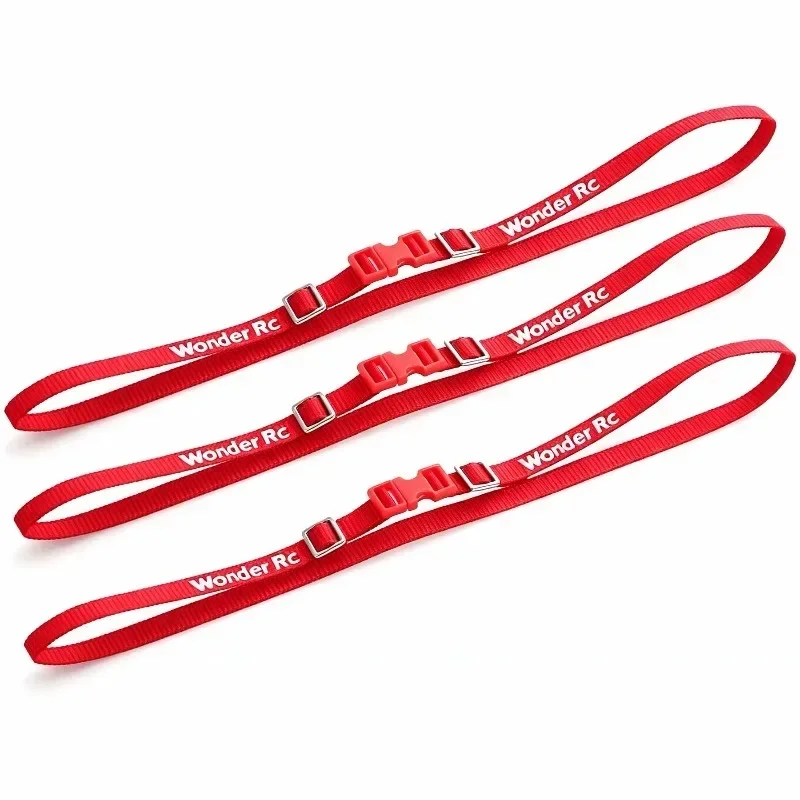3Pcs Luggage Rope Roof Rack Tie Down Straps Buckle Decorate Strap for 1/8 1/10 1/18 1/24 RC Crawler SCX10 TRX4 TRX6 YK4102 RGT