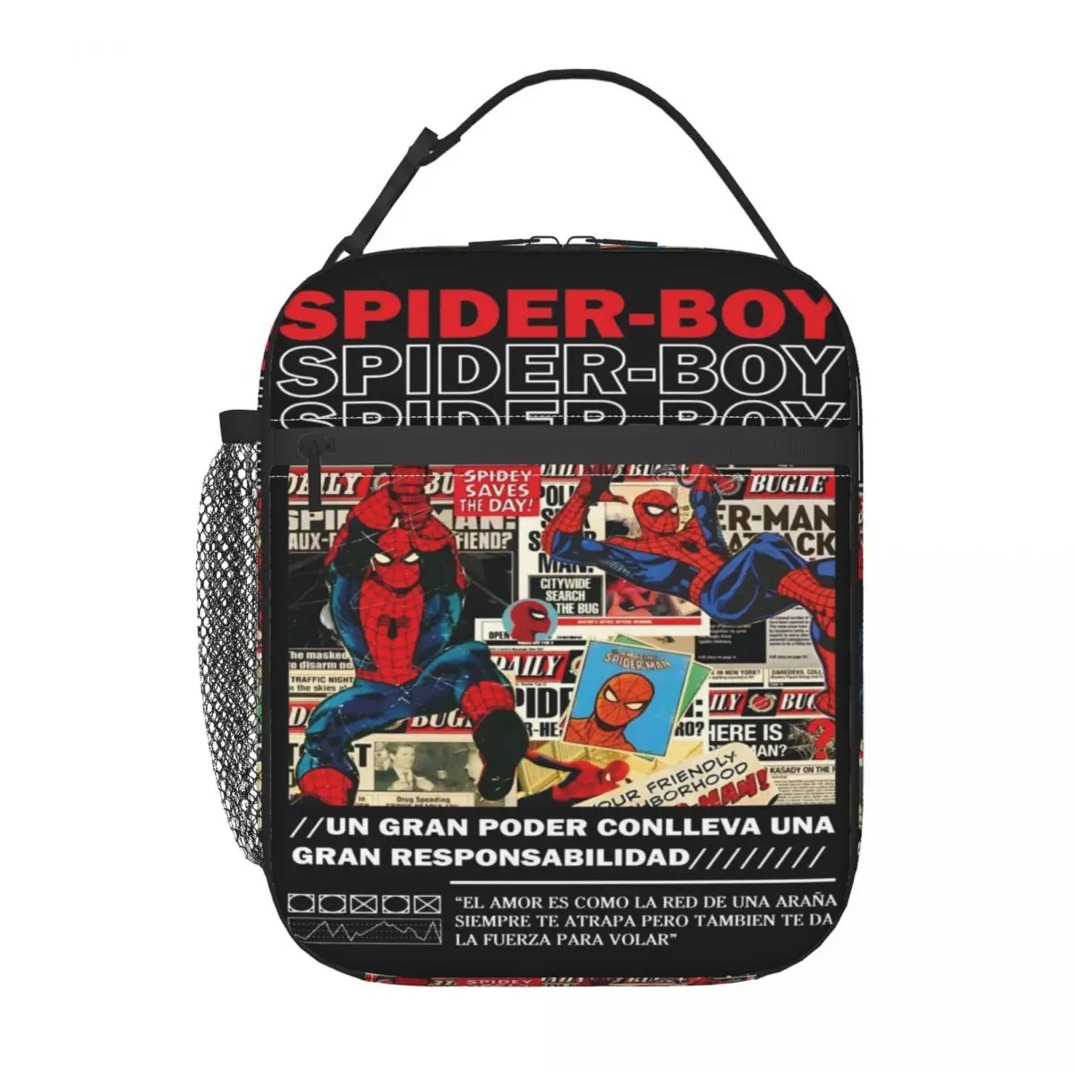 

Изолированная сумка для обедов Marvel Spider-Man, подходит для работы и учебы, герметичный и сохраняющий холод контейнер для еды Avengers.